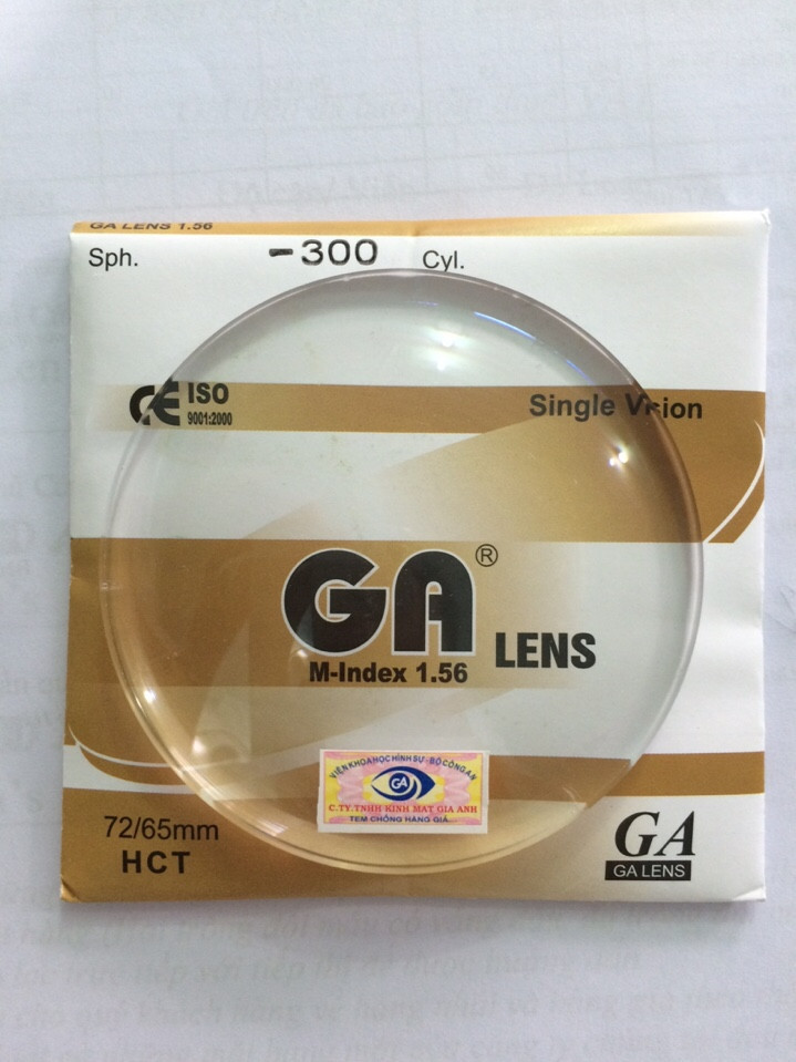 Mắt kính Plastic GA lens 1.56 HCT